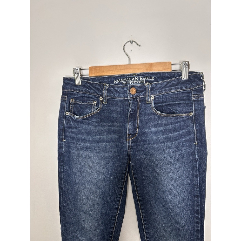 American Eagle Skinny Stretch Jegging Womens Jeans Dark Wash Size 6 - Picture 3 of 11